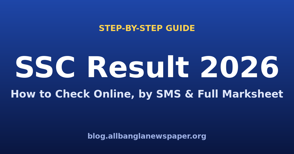SSC Result 2026 – How to Check Online, by SMS & Full Marksheet