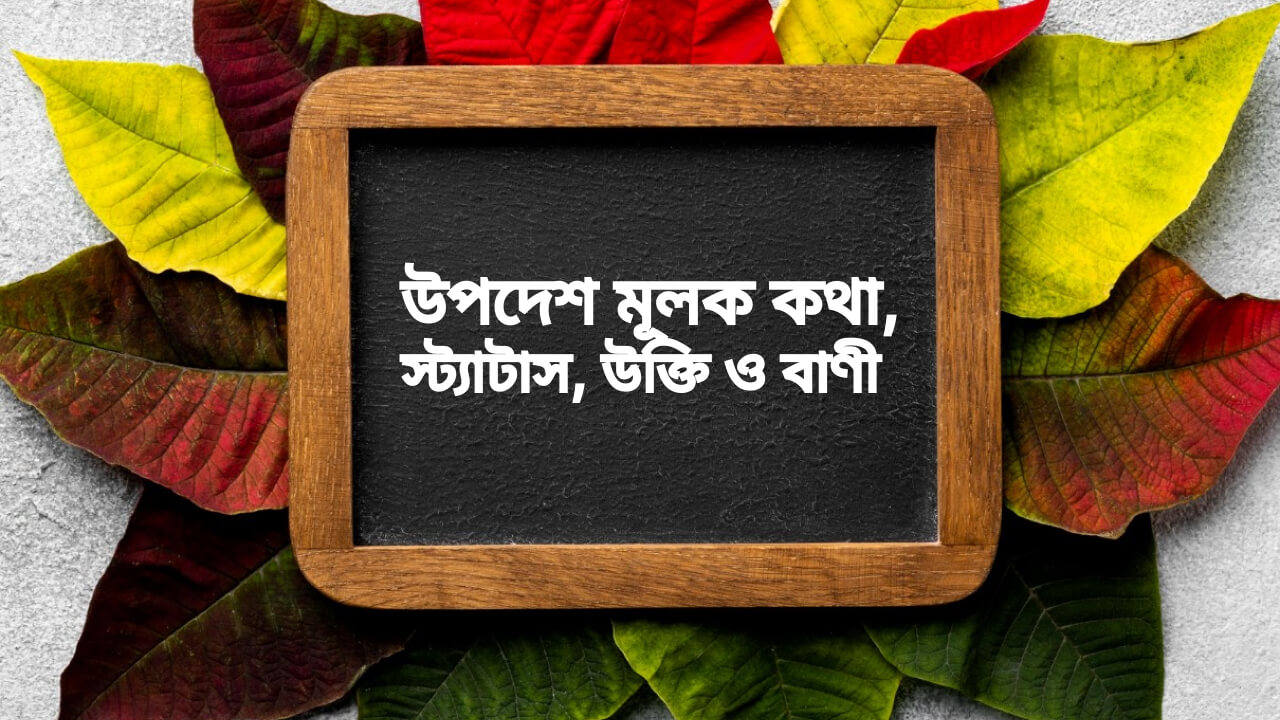 উপদেশ মূলক কথা, স্ট্যাটাস, উক্তি ও বাণী