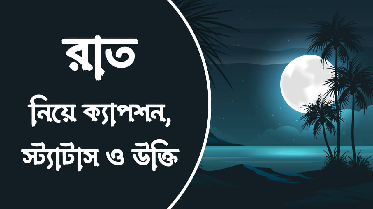 রাত নিয়ে ক্যাপশন, স্ট্যাটাস ও উক্তি